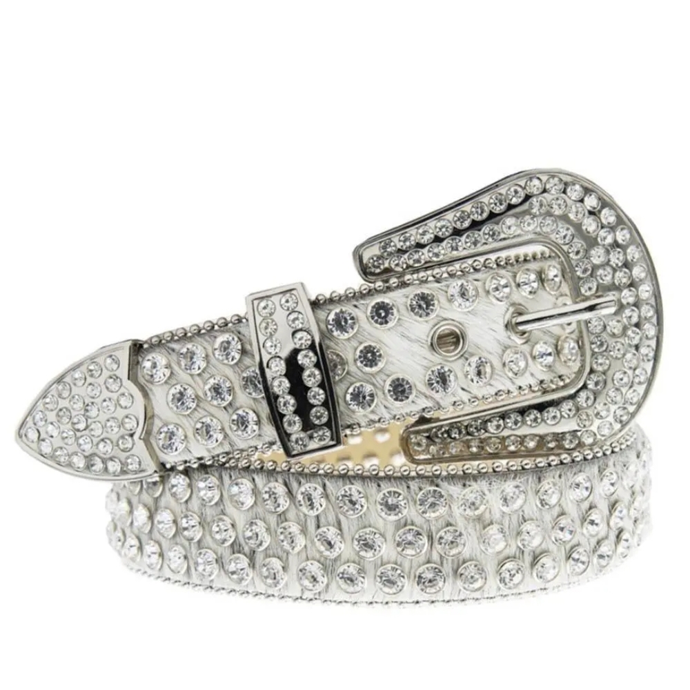 Elegant Silver Rhinestone Belt